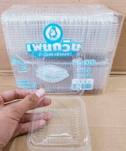 กล่องใส PG - 00 (PET) ยี่ห้อเพนกวิน ฝาล็อค ไม่เป็นไอน้ำ ยกลัง 3,000 ชิ้น