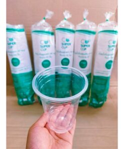 Alternative view of แก้วพลาสติก แก้ว 16 ออนซ์ ปาก 95 mm. เรียบใส ยี่ห้อ SUPERCUP (ยกลัง) 1,000 ใบ