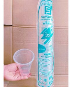 Alternative view of แก้วพลาสติก แก้ว 22 ออนซ์ ปาก 95 mm. เรียบใส ยี่ห้อSB (ยกลัง) 1,000 ใบ