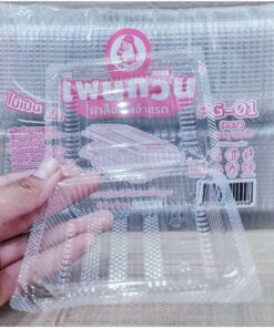 กล่องใส PG - 01 (PET) ยี่ห้อเพนกวิน ฝาล็อค ไม่เป็นไอน้ำ ยกลัง 3,000 ชิ้น