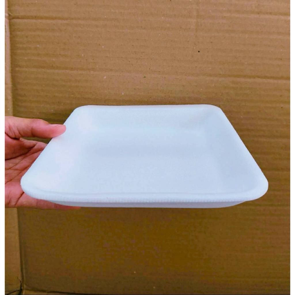 (ยกหิ้ว 10 แพค) โฟม SB 231 แพคละ 100 ชิ้น ถาด ขนาด 17x17x2 cm. - Image 5