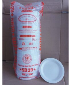(ยกหิ้ว 10 แพค) โฟม SB 29 แพคละ 100 ชิ้น จานกลม 9 นิ้ว ขนาด 21x2 cm.
