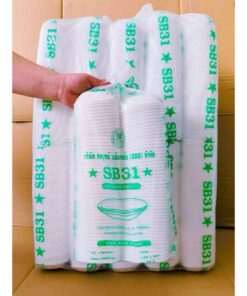 Alternative view of (ยกหิ้ว 20 แพค) โฟม SB 31 แพคละ 100 ชิ้น ถ้วยสี่เหลี่ยม ขนาด 10x10x1.3 cm.