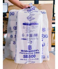 Alternative view of (ยกหิ้ว 5 แพค) โฟม SB 500 แพคละ 100 ชิ้น กล่องข้าว ขนาด 18x17x4 cm.