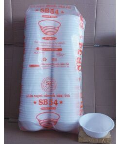 (ยกหิ้ว 10 แพค) โฟม SB 54 แพคละ 100 ชิ้น ชามก้นหอย ขนาด 6x19  cm.