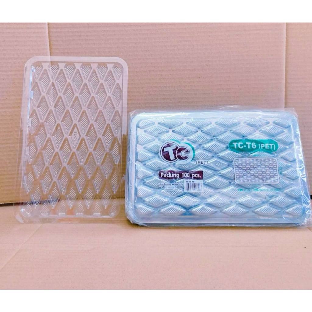 ถาดพลาสติก ถาดปลาหมึก ถาดรองอาหารสำหรับบรรจุผลไม้ เนื้อสัตว์ อาหารต่างๆ ยกหิ้ว,ยกลัง ยี่ห้อTC,SITEX - Image 8