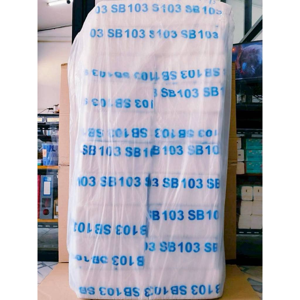 (ยกหิ้ว 40 แพค) โฟม SB 103 แพคละ 100 ชิ้น ถาด ขนาด 8.2x14.3x1.8 cm. - Image 3