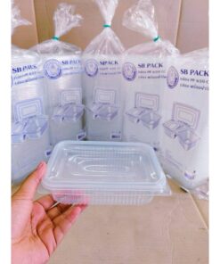 Alternative view of กล่องข้าว PP 650 CC. 1 ช่อง ฝาแยก พร้อมฝาปิด กล่องอาหารพลาสติก PP ยกลัง 500 ชุด ยี่ห้อSB