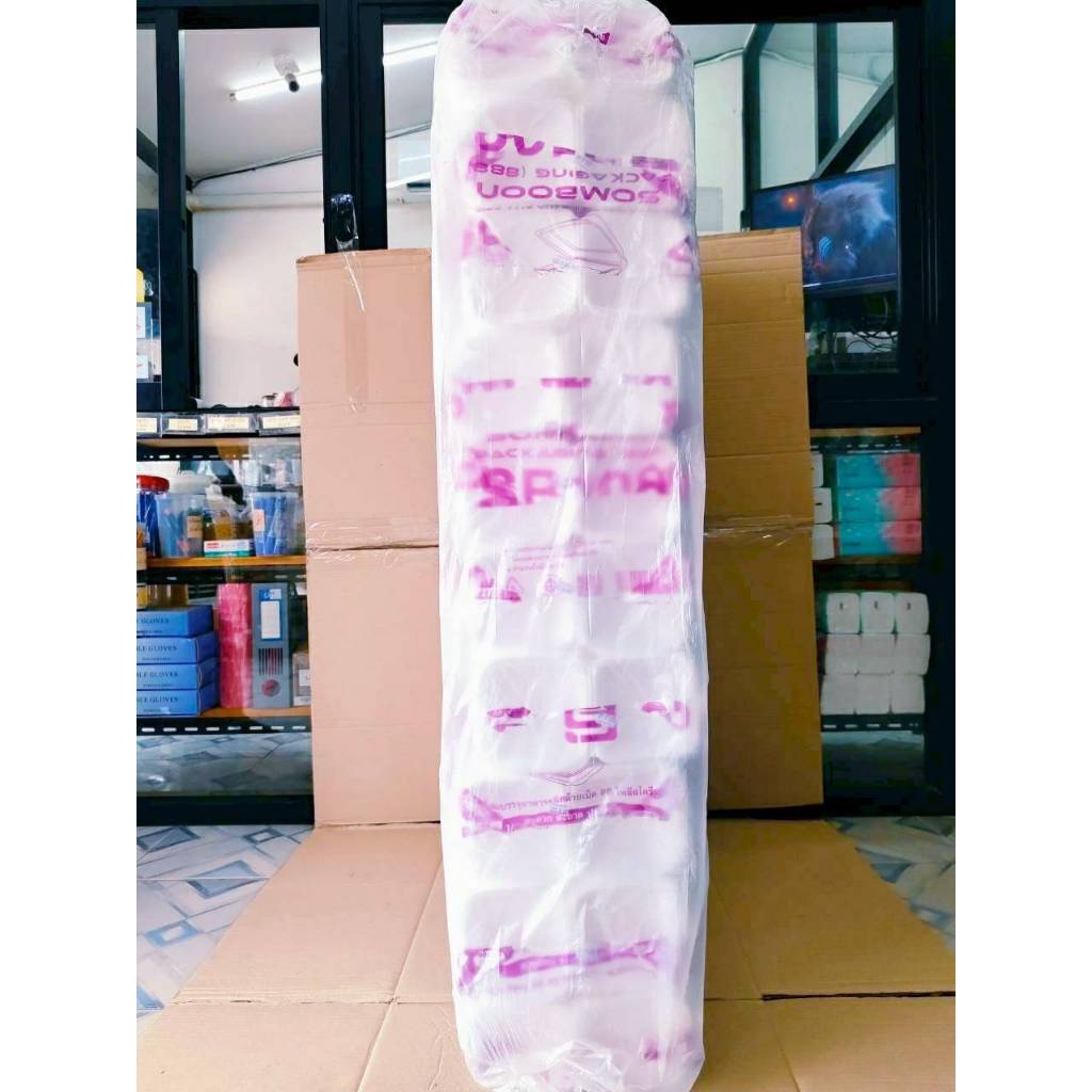 (ยกหิ้ว 10 แพค) โฟม SB 108 แพคละ 100 ชิ้น กล่องข้าวเหนียวหมู ขนาด 11.5x11.5x2.9 cm. - Image 4