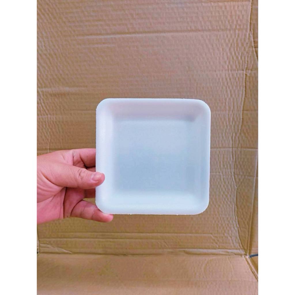 (ยกหิ้ว 20 แพค) โฟม SB 203 แพคละ 100 ชิ้น ถาด ขนาด 14x14x1.5 cm. - Image 5