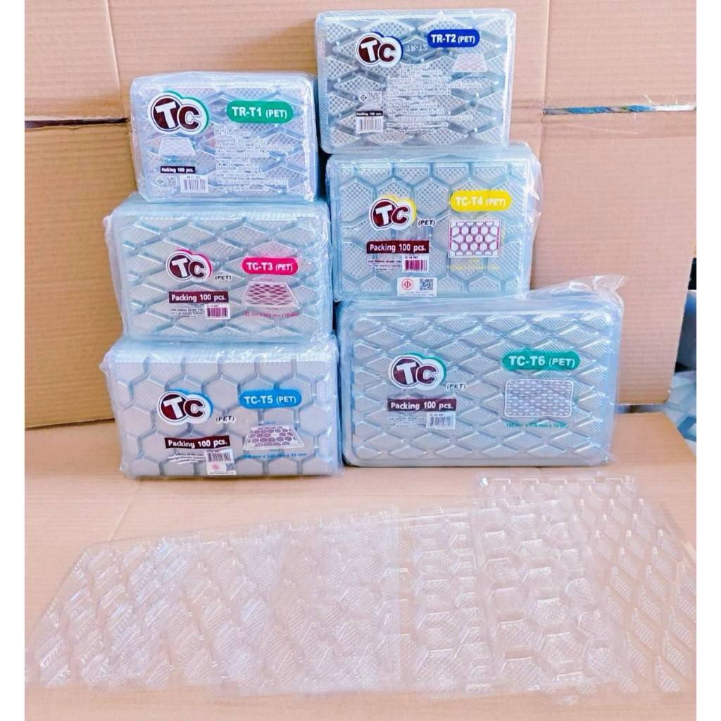 ถาดพลาสติก ถาดปลาหมึก ถาดรองอาหารสำหรับบรรจุผลไม้ เนื้อสัตว์ อาหารต่างๆ ยกหิ้ว,ยกลัง ยี่ห้อTC,SITEX - Image 2