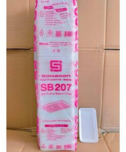 (ยกหิ้ว 20 แพค) โฟม SB 207 แพคละ 100 ชิ้น ถาด ขนาด 11x19x1.7 cm.